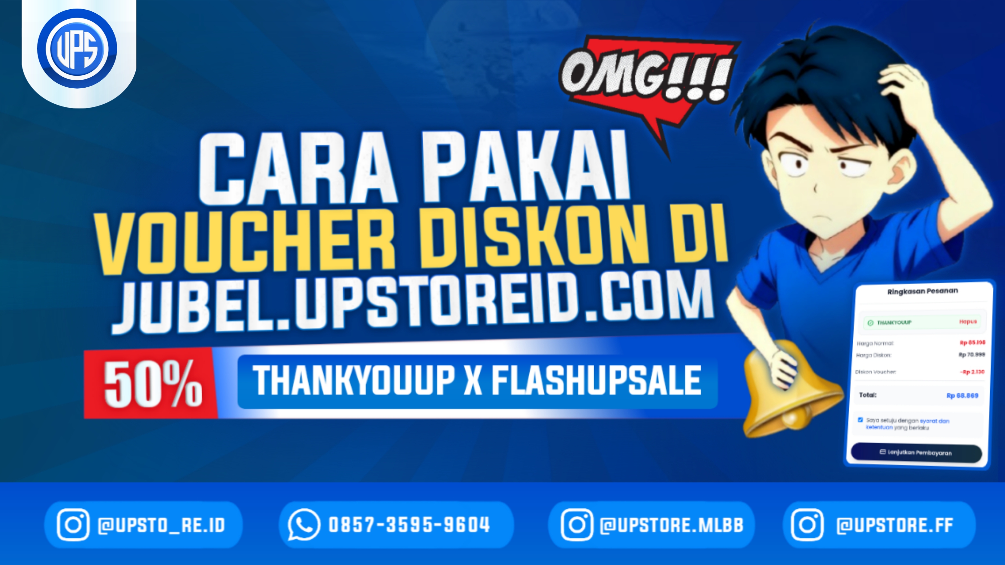 Cara Pakai Voucher Diskon di jubel.upstoreid.com