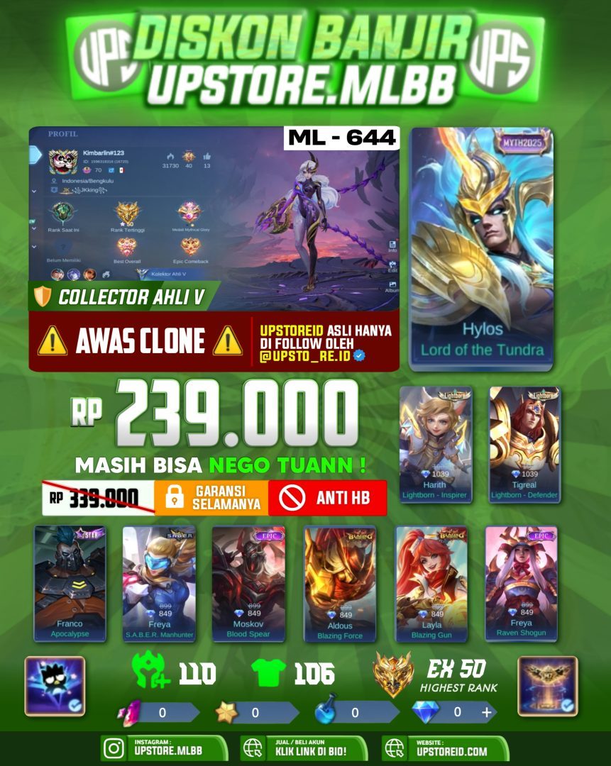 M644 - HERO 110 | SKIN 106, MOBILE LEGENDS