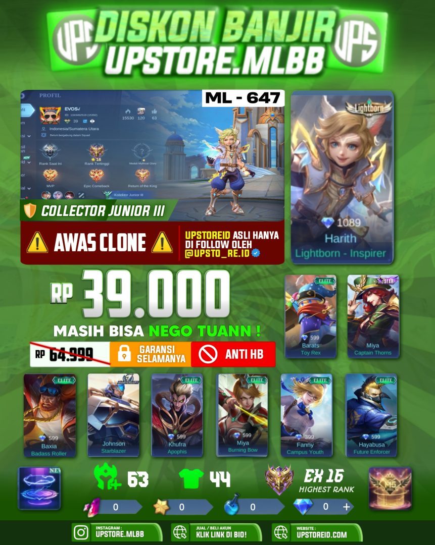 M647 - HERO 63 | SKIN 44, MOBILE LEGENDS