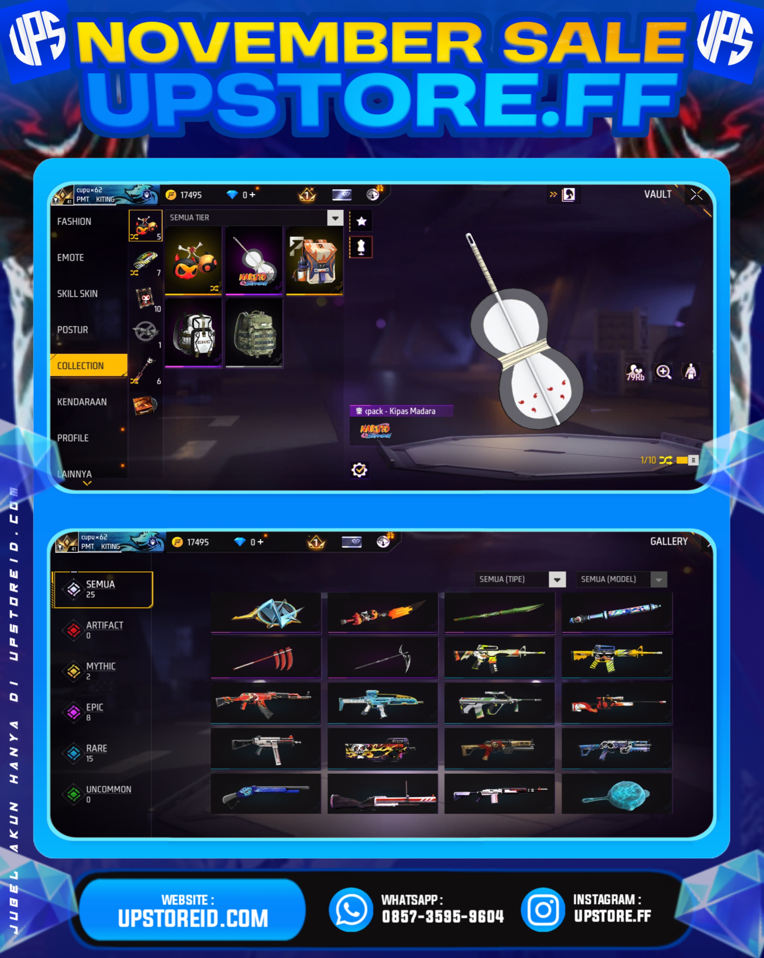 F432 - VAULT 20++ | WEAPON 25, FREE FIRE - Product Image