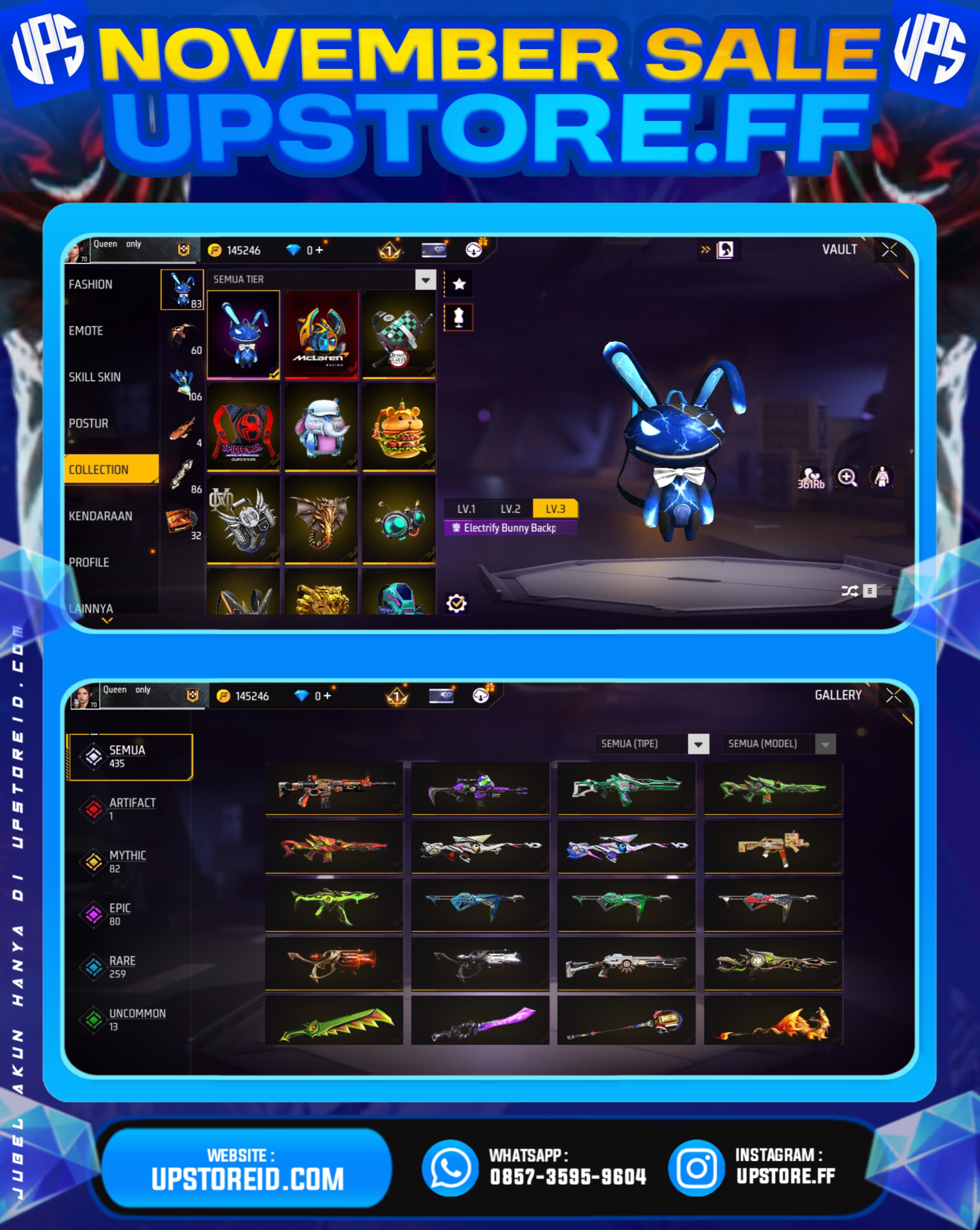 F510 - VAULT 373++ | WEAPON 435, FREE FIRE - Product Image