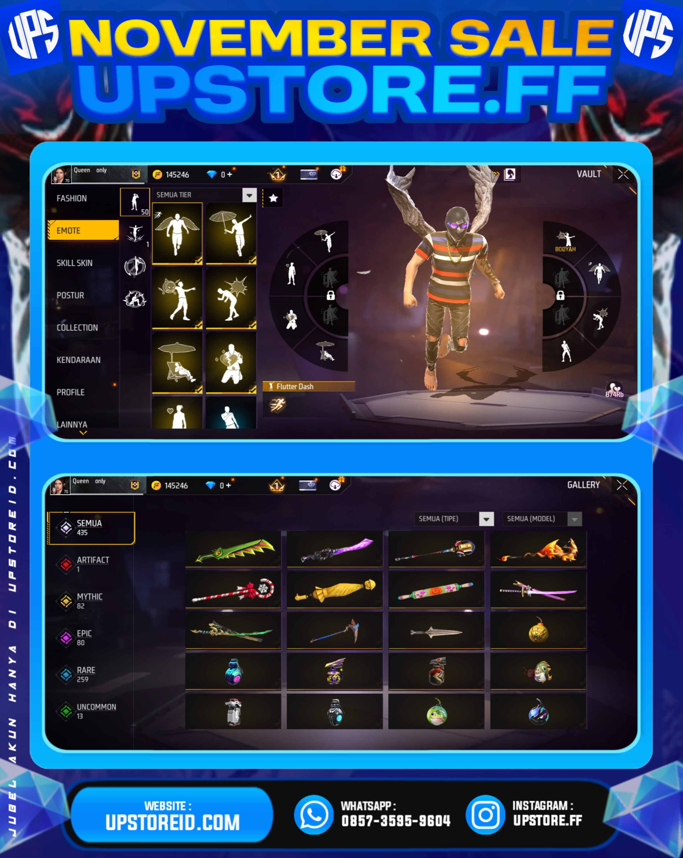 F510 - VAULT 373++ | WEAPON 435, FREE FIRE - Spec Image