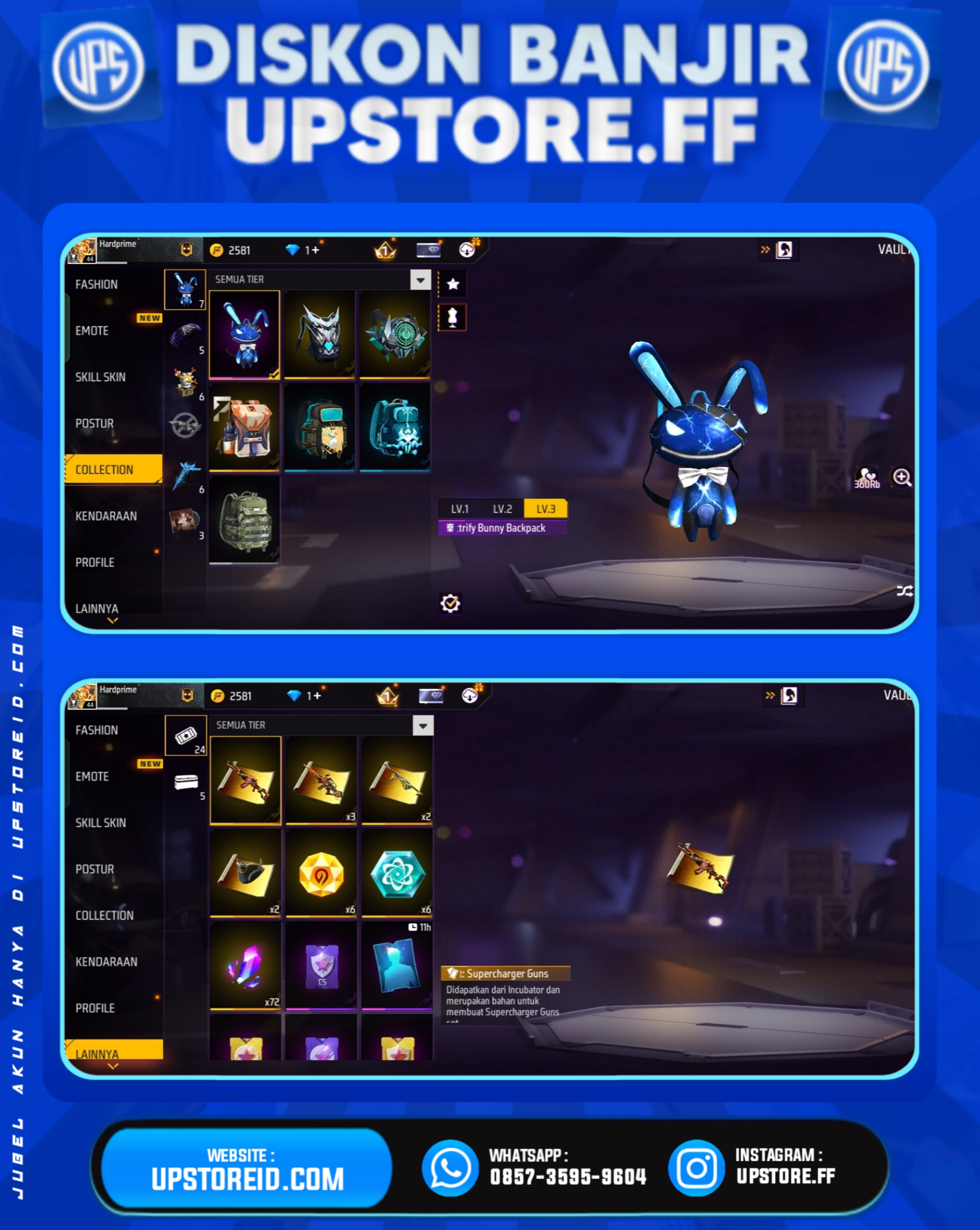 F815 - VAULT 40+, WEAPON 17, SPEK POLOSAN STANDAR | FREE FIRE - Spec Image