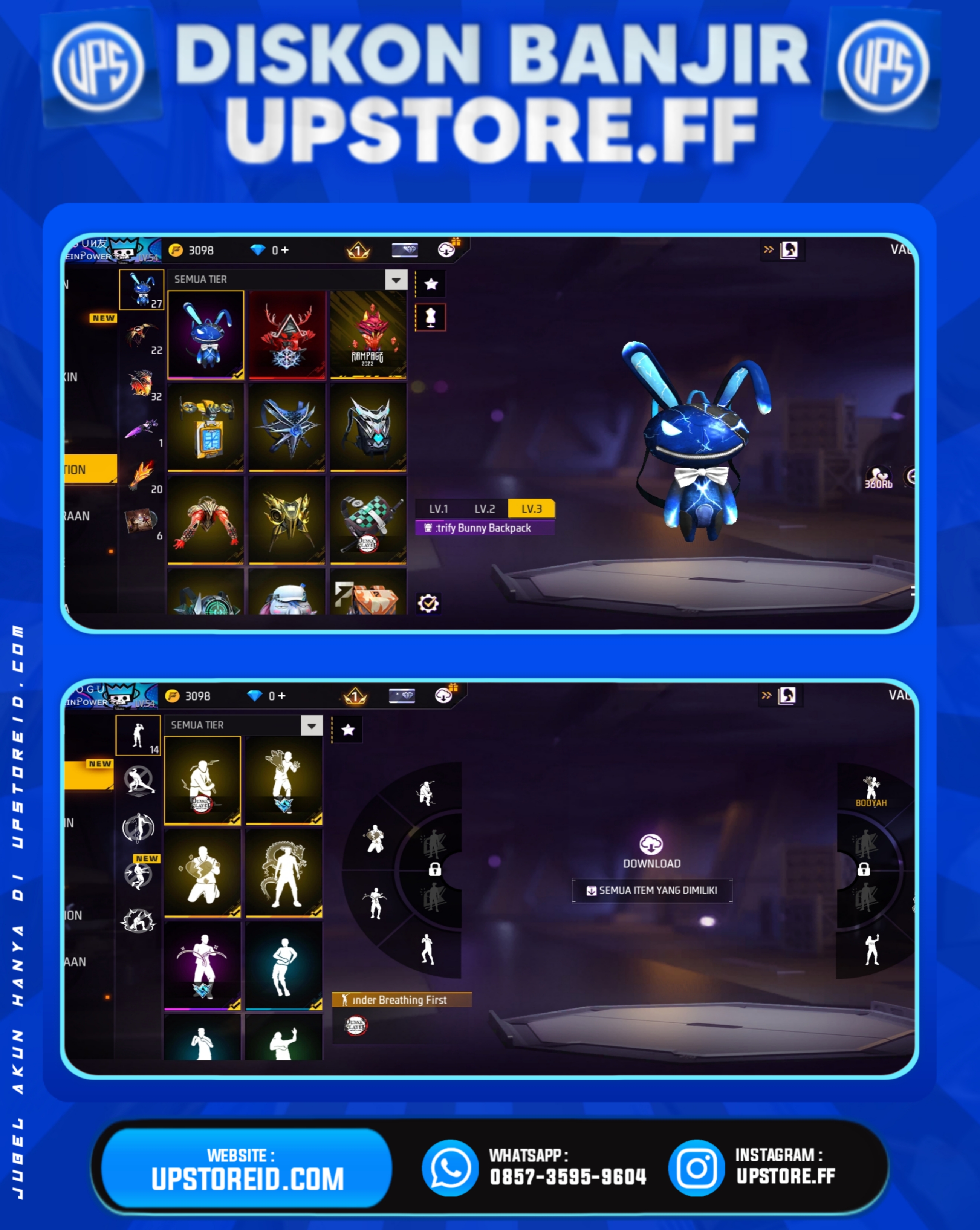 F236 - VAULT 100+, WEAPON 20, SPEK POLOSAN | FREE FIRE - Spec Image 3