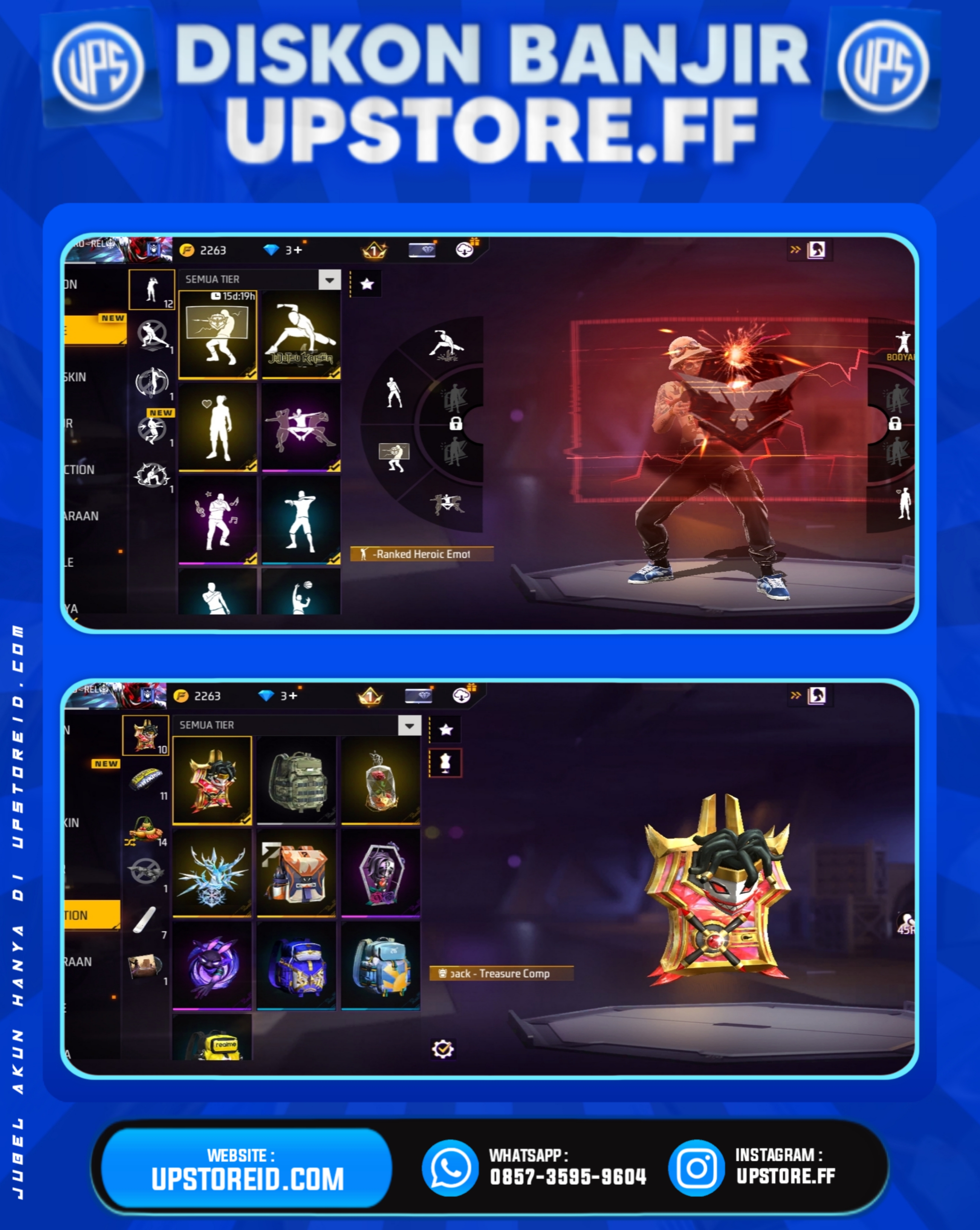 F827 - VAULT 50+, WEAPON 44, SPEKPOLOS | FREE FIRE - Spec Image 3
