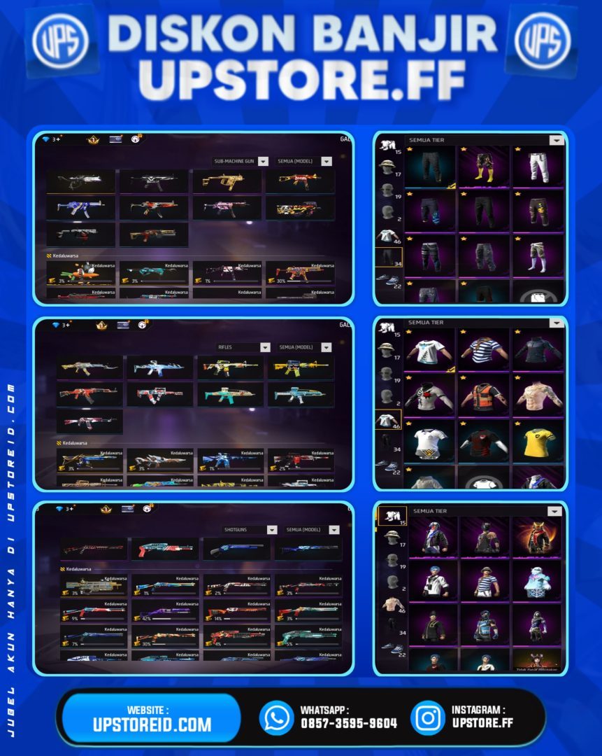 F827 - VAULT 50+, WEAPON 44, SPEKPOLOS | FREE FIRE - Spec Image