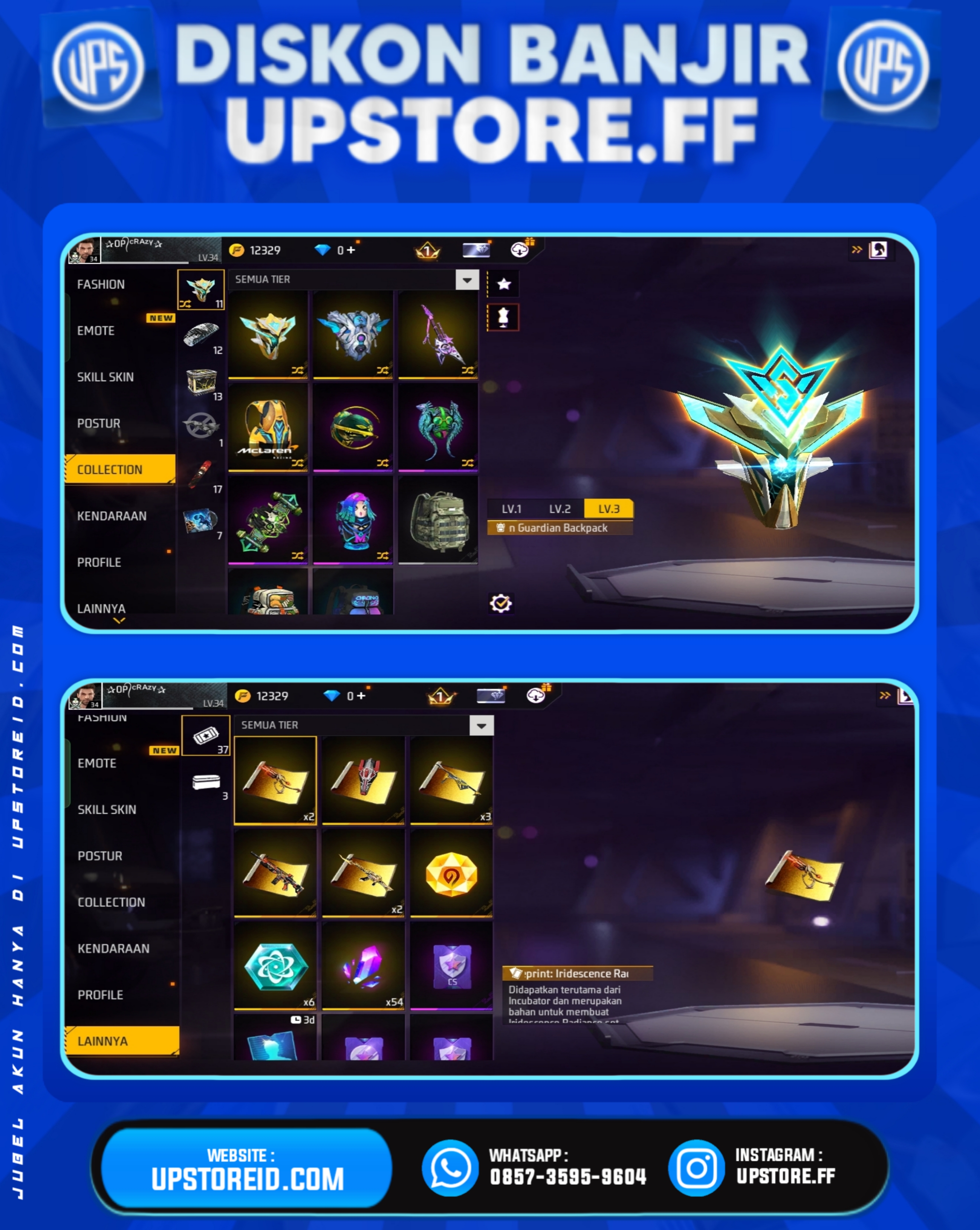 F826 - VAULT 50+, WEAPON 70, | FREE FIRE - Spec Image 3