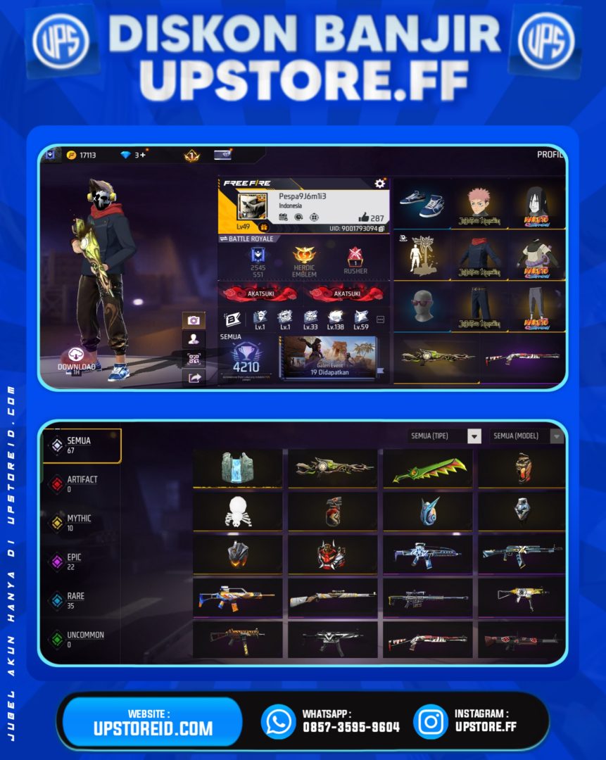F867 - VAULT 80+, WEAPON 67 | FREE FIRE - Product Image