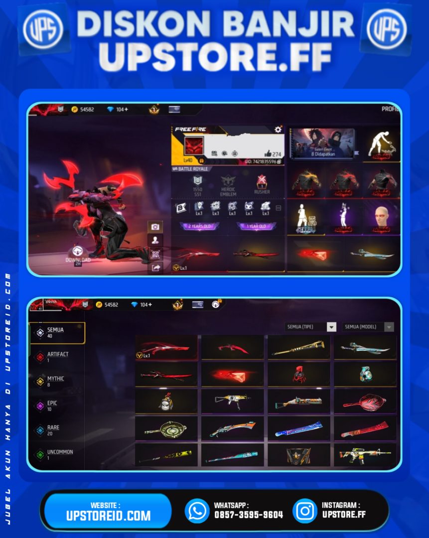 F871 - VAULT 30+, WEAPON 40 | FREE FIRE - Product Image