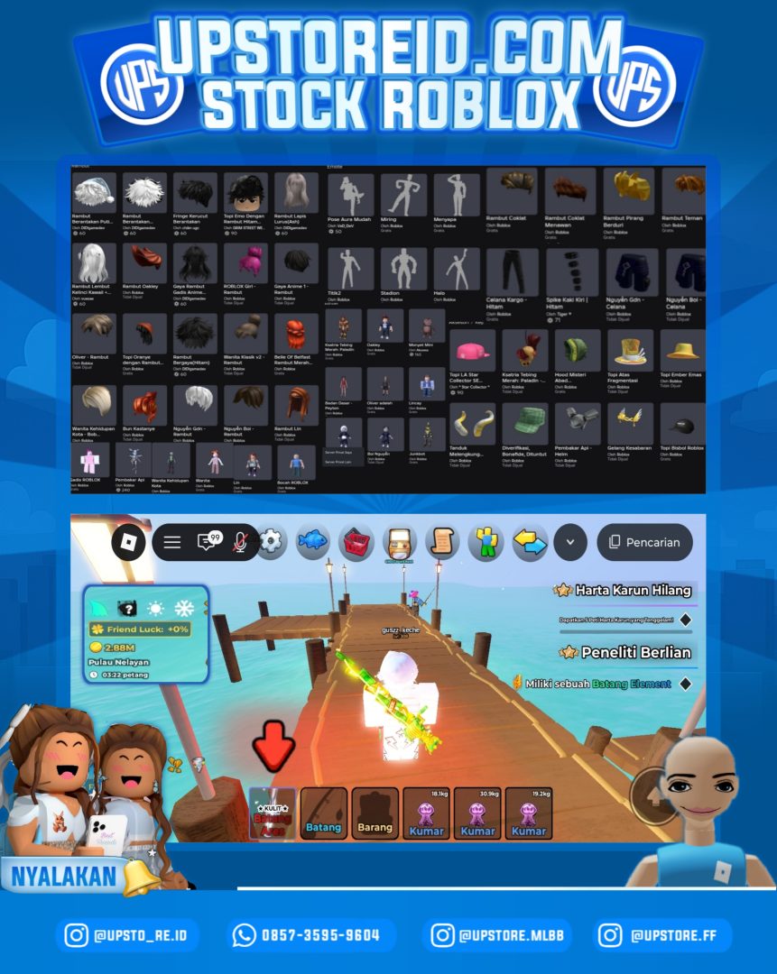 RBX009 - Lv308, 2,88M, ARES ROD ( BATANG ), HAZMAT ROD ( BATANG ), ASTRAL ROD ( BATANG ), DLL | ROBLOX FISH IT  - Product Image