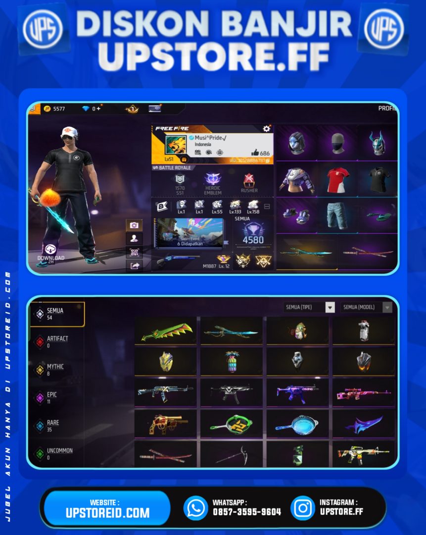 F872 - VAULT 30+, WEAPON 56 | FREE FIRE - Product Image